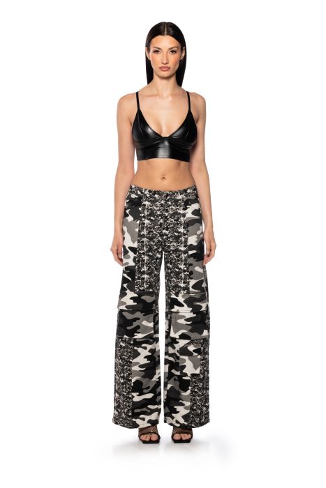 ROGER THAT CAMO WIDE LEG JEAN IN CAMO