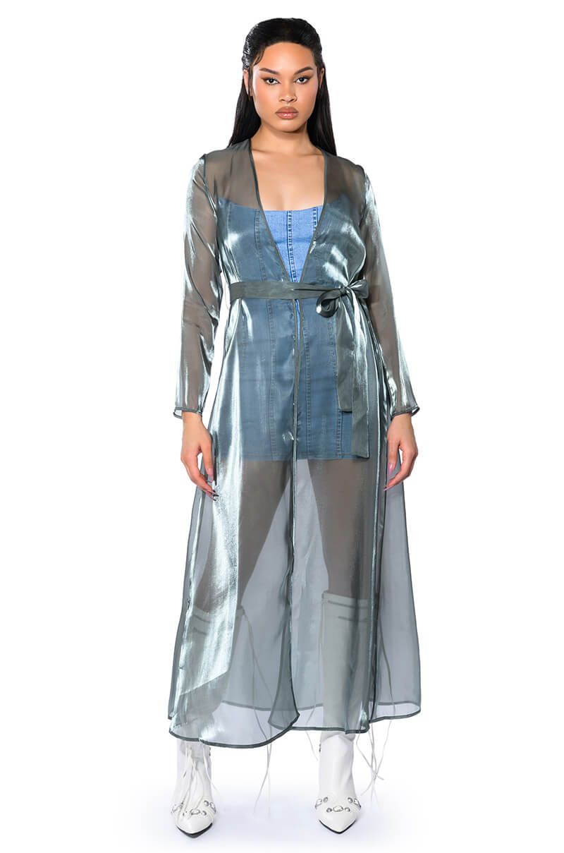 SHEER MAGIC DUSTER in GREEN