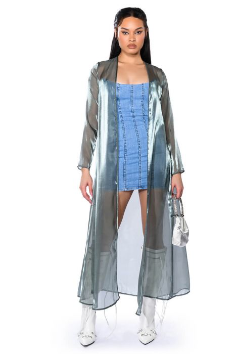 SHEER MAGIC DUSTER in GREEN
