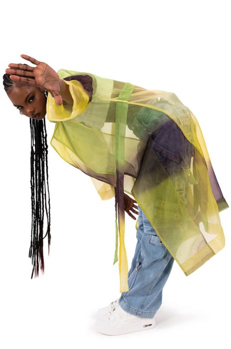 SUMMER SOLSTICE CHIFFON TRENCH in multi