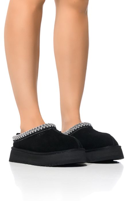 UGG TAZZ FLAT SLIPPER IN BLACK