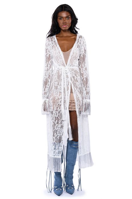 UPGRADE YOU LACE DUSTER in WHITE