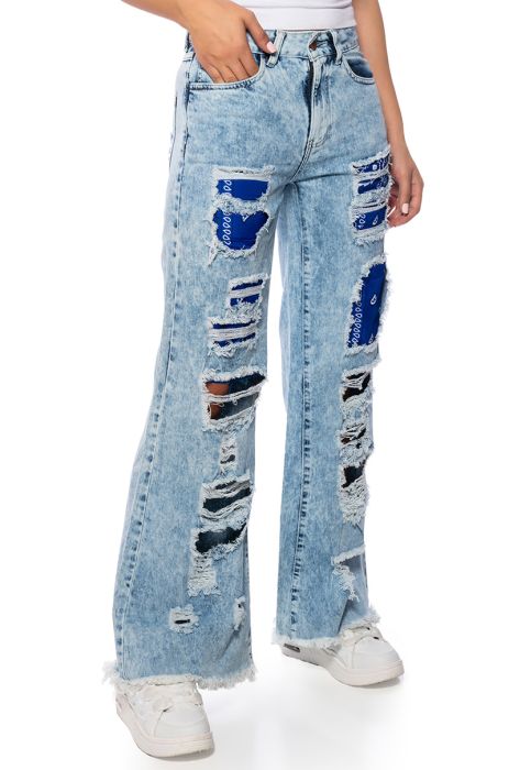 YOUR NEW FAVORITE DISTRESSED FLARED JEAN MIDI SKIRT